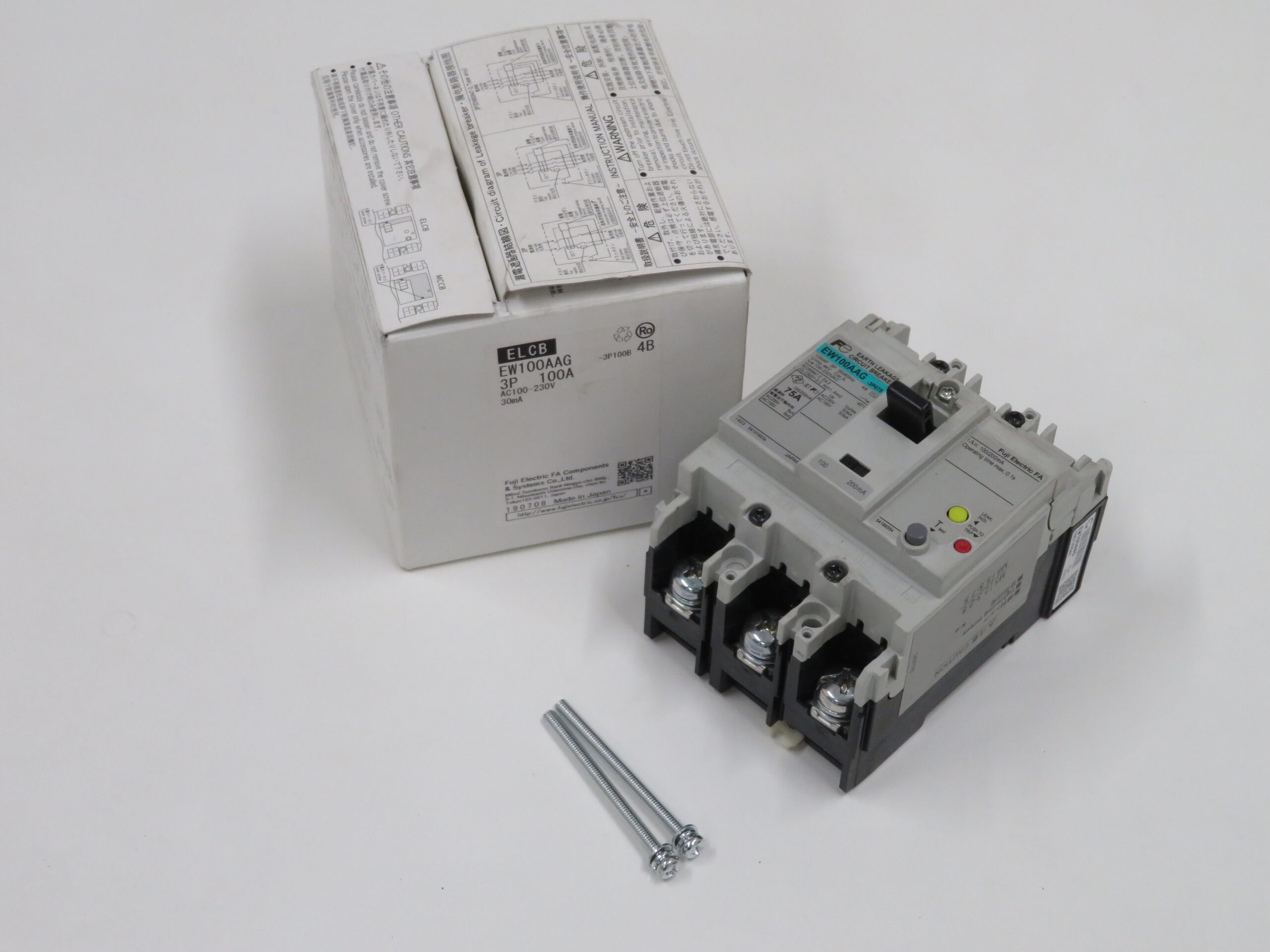 EW125JAG-3P100KWKA 漏電遮断器 富士電機 ランクS品-